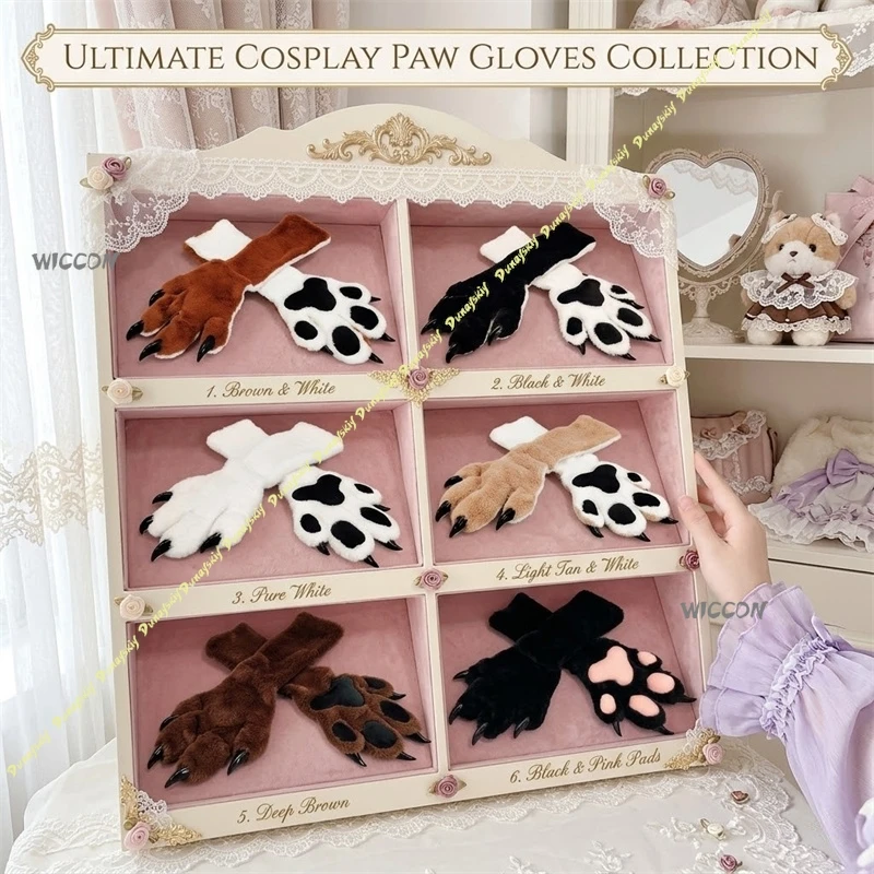 Cat Bear Fox Wolf Faux Fur Paw Gloves Soft Animal Claw Pads Mittens Cosplay Props for Halloween Comic Con Kigurumi Themed Party
Cat Bear Fox Wolf Faux Fur Paw Gloves Soft Animal Claw Pads Mittens Cosplay Props for Halloween Comic Con Kigurumi Themed Party