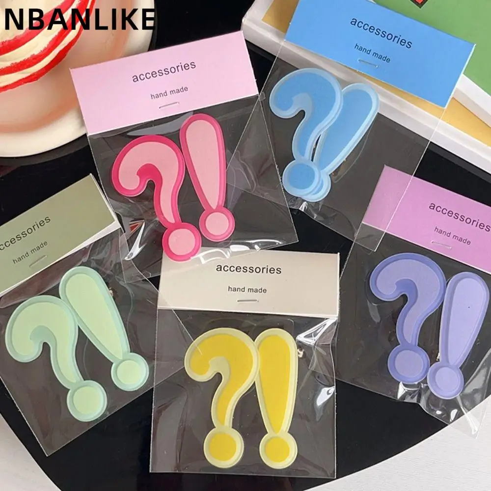 Acrylic Creative Question Mark Hair Clip Exclamation Mark Barrettes Hair Styling Accessory
Acrylic Creative Question Mark Hair Clip Exclamation Mark Barrettes Hair Styling Accessory