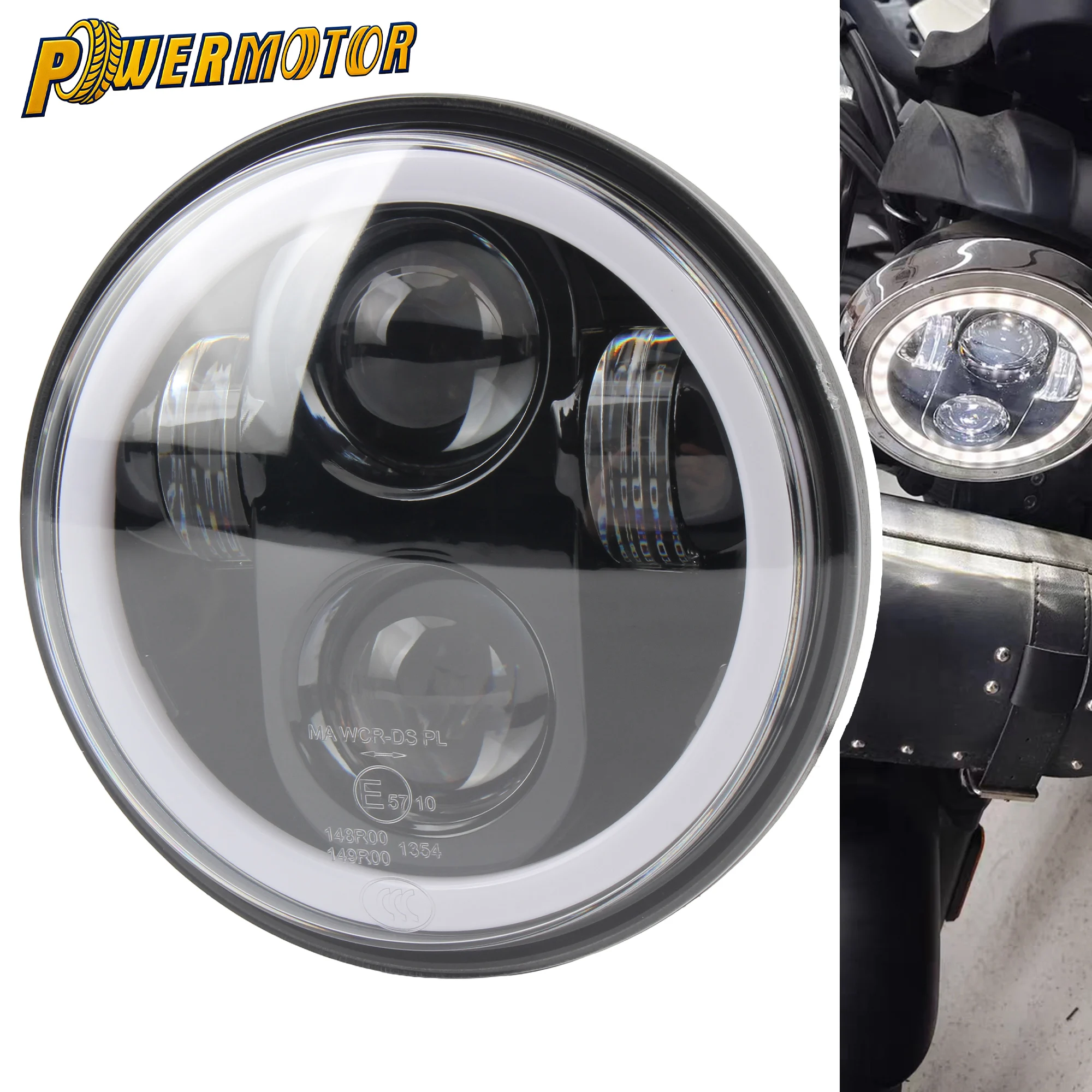 5.75 Inch Motorcycle LED Headlight White Amber DRL Angel Eyes For Harley Dyna Sportster Softail Iron 883 Moto Faro Light Halo
5.75 Inch Motorcycle LED Headlight White Amber DRL Angel Eyes For Harley Dyna Sportster Softail Iron 883 Moto Faro Light Halo