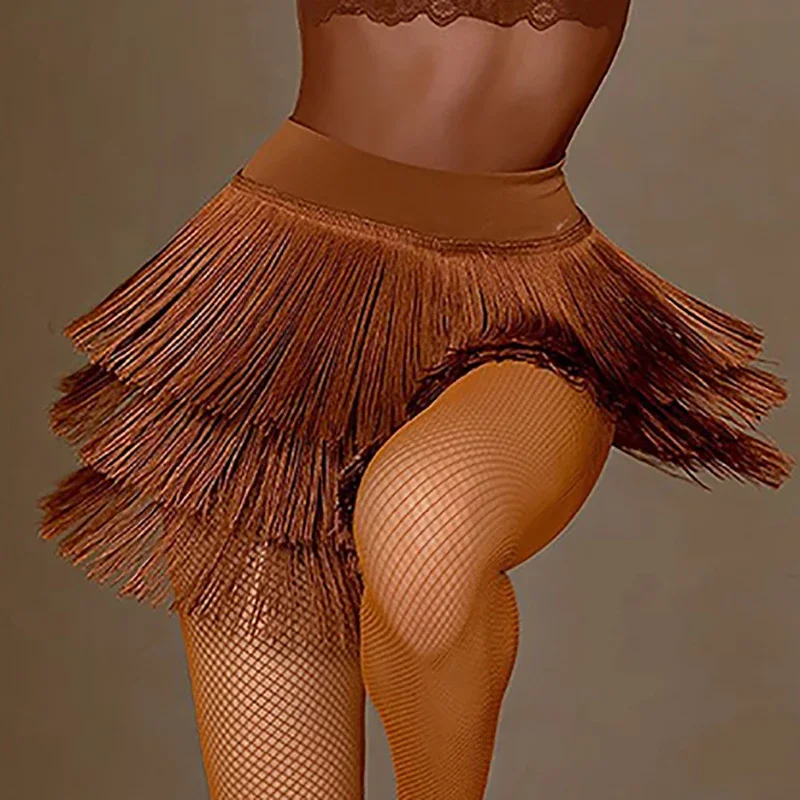 Women Adult Latin Dance Skirt Velvet Ballroom Rumba Samba Tassels Dancewear Female Training Chacha Safety Performance Costume
Women Adult Latin Dance Skirt Velvet Ballroom Rumba Samba Tassels Dancewear Female Training Chacha Safety Performance Costume