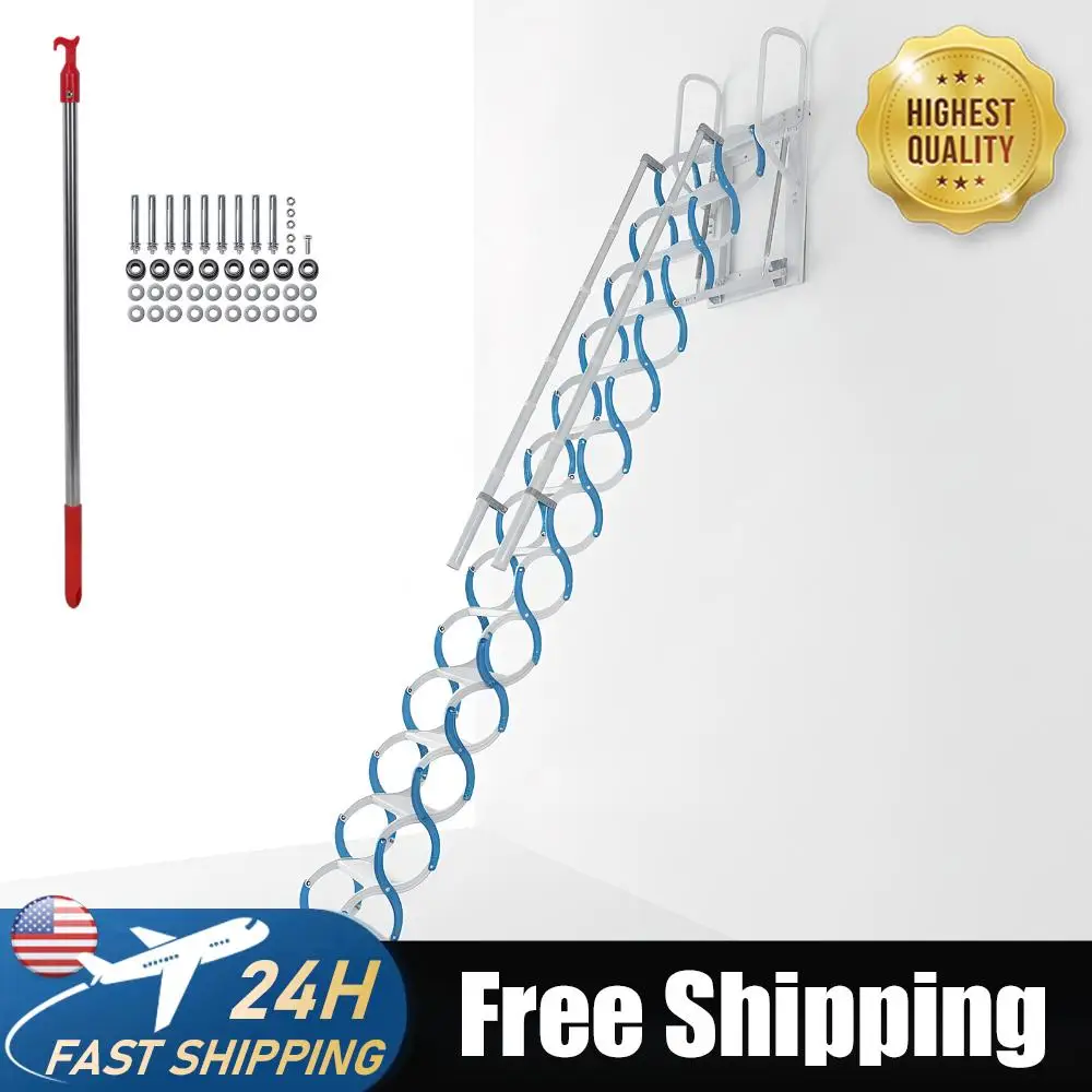 Ceiling Mount Attic Ladder Pull Down Access Ladder Manganese Steel Applicable Height 12.46in Suitable for Garages Roofs Basement
Ceiling Mount Attic Ladder Pull Down Access Ladder Manganese Steel Applicable Height 12.46in Suitable for Garages Roofs Basement