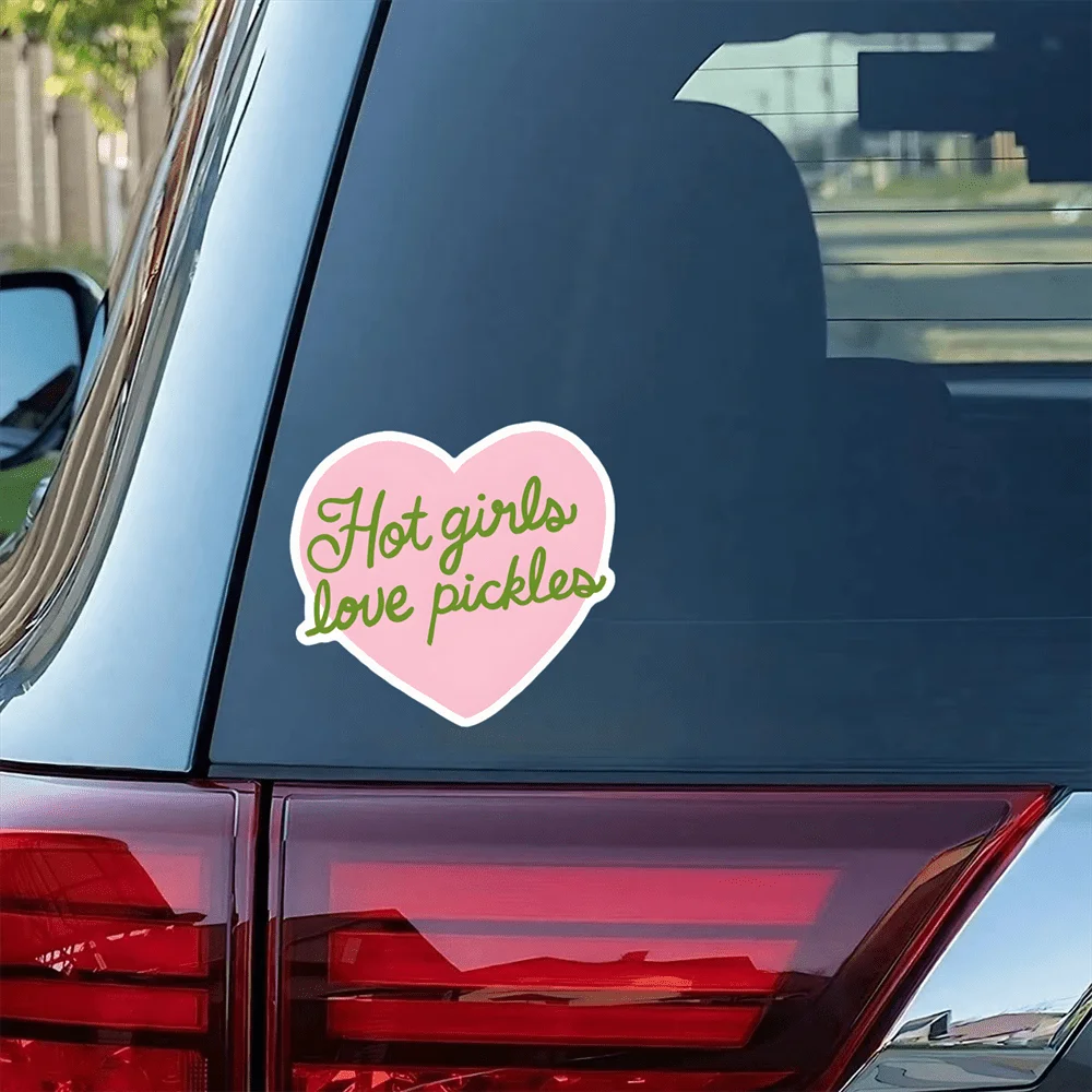 "Hot Girls Love Pickles" Pink Heart Vinyl Car Decal
"Hot Girls Love Pickles" Pink Heart Vinyl Car Decal