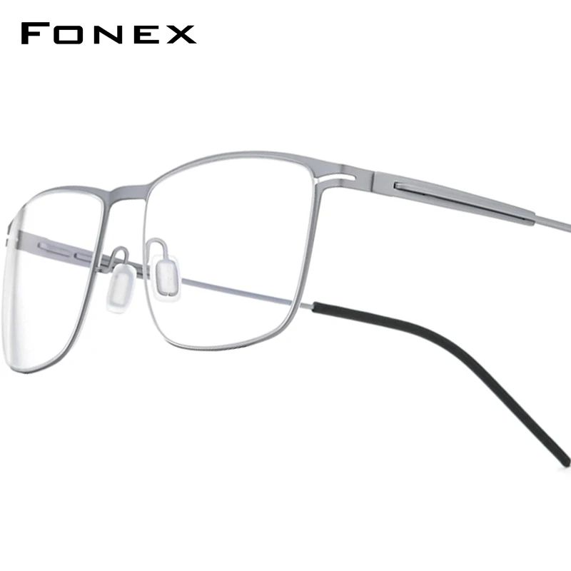 FONEX Alloy Glasses Frame Men New Brand Design Square Eyeglasses Metal Korean Screwless Japanese Ultralight-Weight Eyewear 1009
FONEX Alloy Glasses Frame Men New Brand Design Square Eyeglasses Metal Korean Screwless Japanese Ultralight-Weight Eyewear 1009