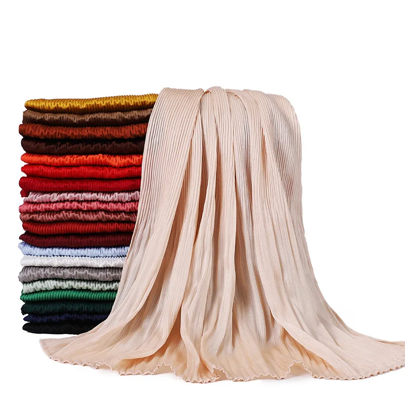 Muslim Fashion Thin Naturally Wrinkled Glossy and Pressed Headscarf Women's Casual Travel Headscarf and Shawl Hijab
Muslim Fashion Thin Naturally Wrinkled Glossy and Pressed Headscarf Women's Casual Travel Headscarf and Shawl Hijab
