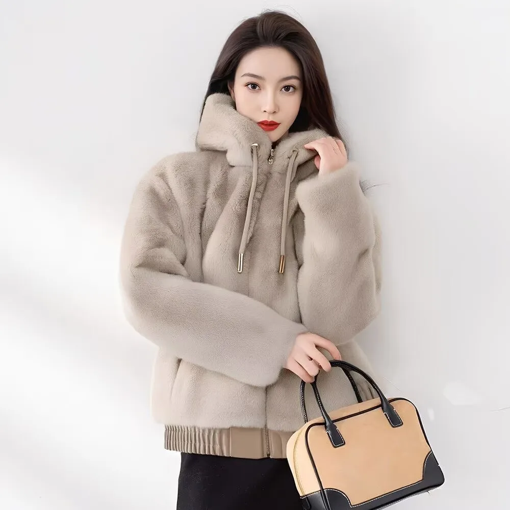 Womens Hooded Coat Solid Thick Plush Jacket Winter
Womens Hooded Coat Solid Thick Plush Jacket Winter