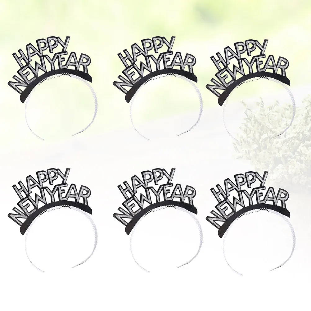 6Pcs Party Headbands Black Happy New Year Glitter Aluminum New Years Eve Party Supplies Costume Decoration Photo Props
6Pcs Party Headbands Black Happy New Year Glitter Aluminum New Years Eve Party Supplies Costume Decoration Photo Props