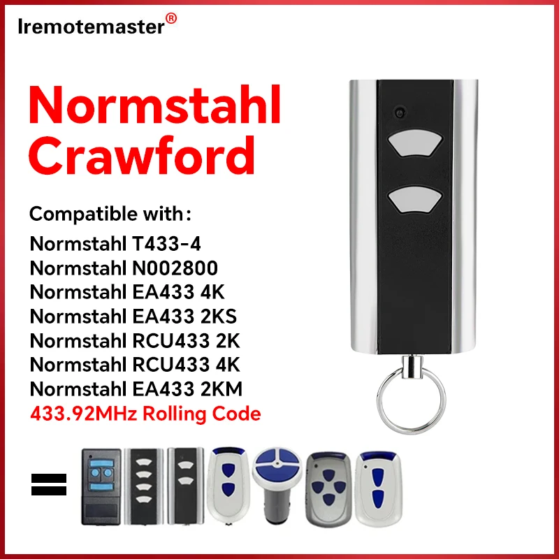 For Normstahl EA433 2KS 4KS 2KM T433-4 N002800 RCU 433 2K 4K 433-2K 433-4K Garage Door Remote Control 433.92MHz Rolling Code
For Normstahl EA433 2KS 4KS 2KM T433-4 N002800 RCU 433 2K 4K 433-2K 433-4K Garage Door Remote Control 433.92MHz Rolling Code