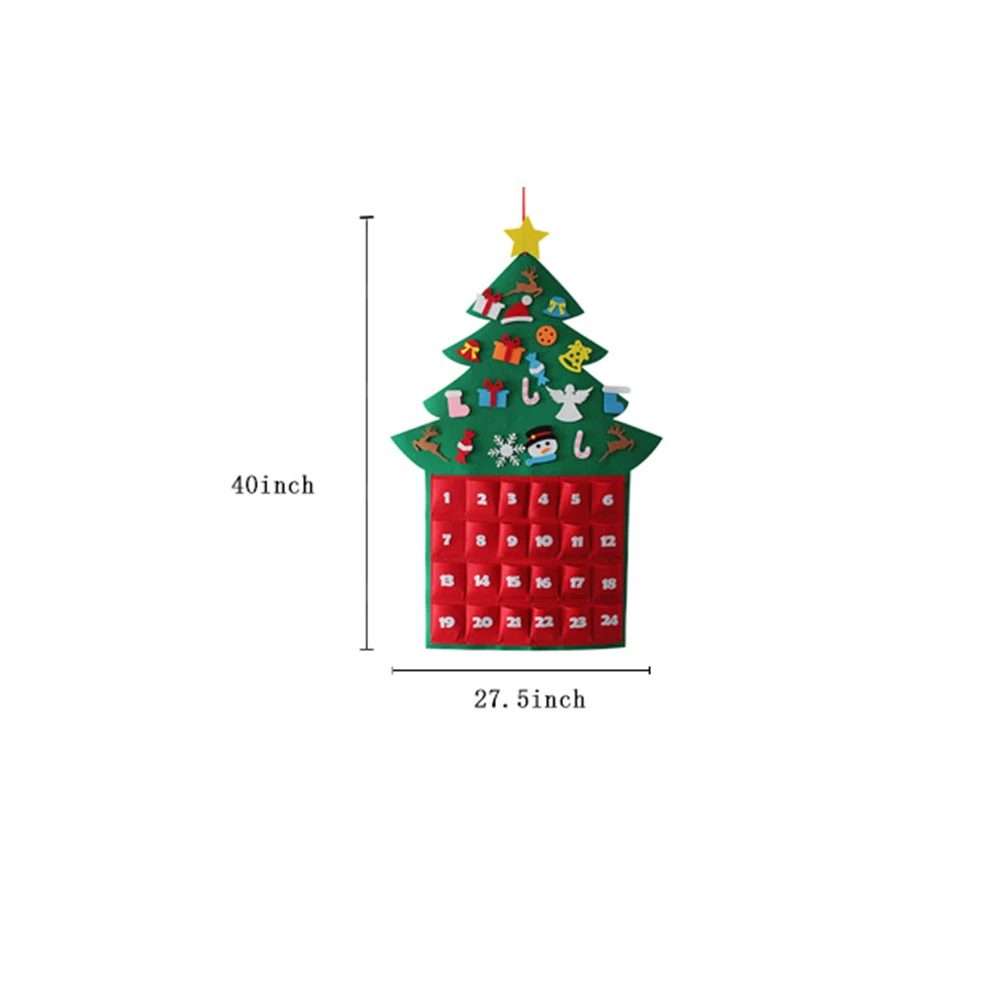 Dark Green Felt Christmas Tree Countdown Calendar Advent Decor Diy Festival Childrens Holiday Decorations Seasonal Wall Décor
Dark Green Felt Christmas Tree Countdown Calendar Advent Decor Diy Festival Childrens Holiday Decorations Seasonal Wall Décor