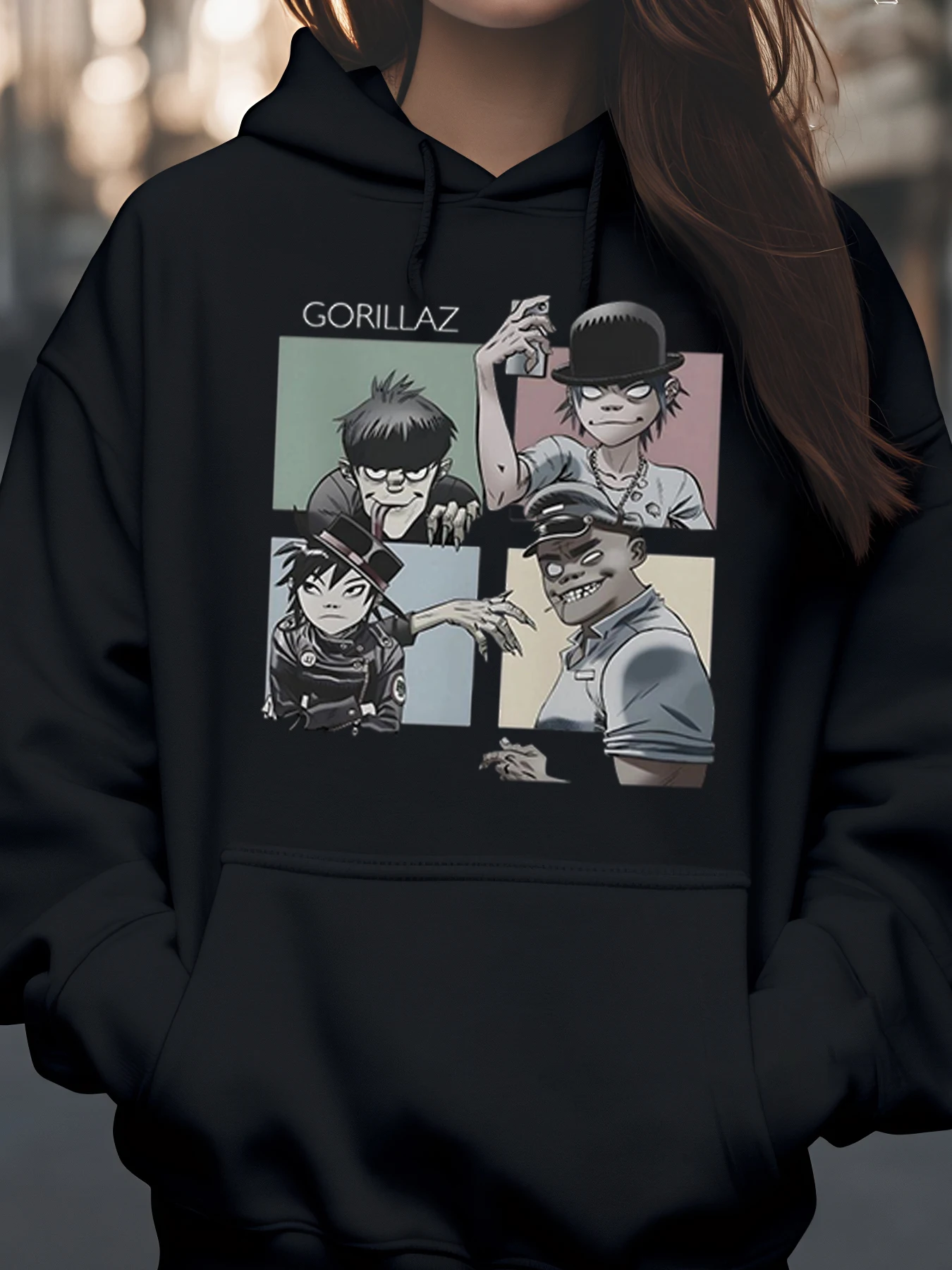 Толстовка с принтом персонажей группы Gorillaz для любителей музыки, повседневная одежда, уличная одежда унисекс, стиль
Толстовка с принтом персонажей группы Gorillaz для любителей музыки, повседневная одежда, уличная одежда унисекс, стиль