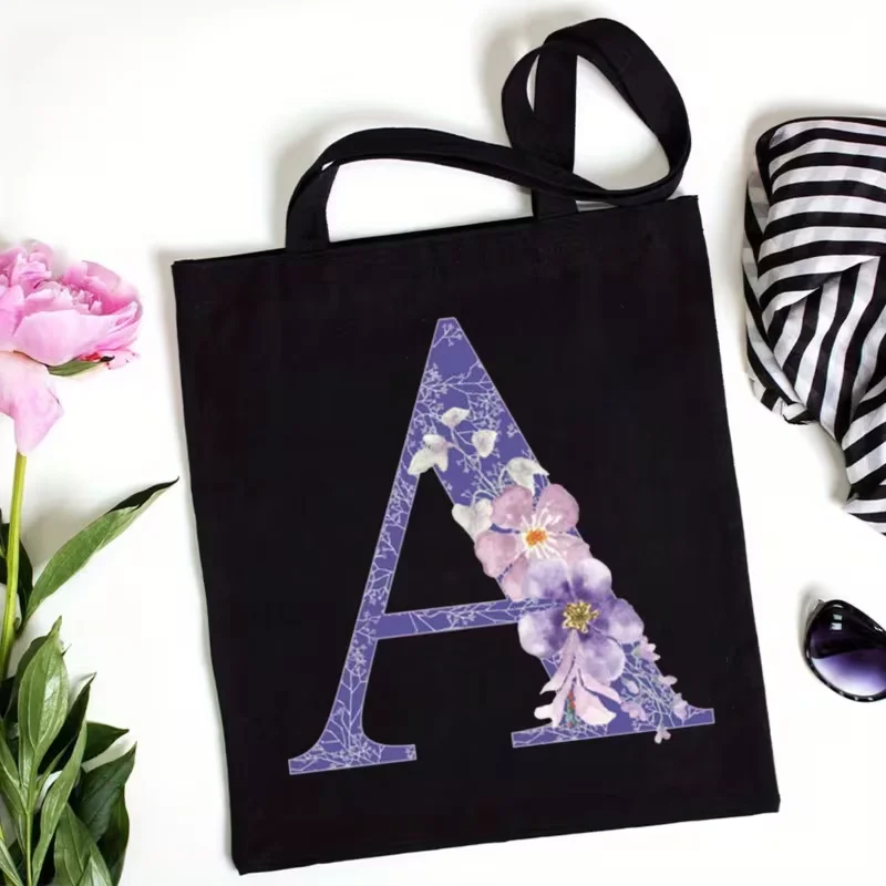 Watercolor Purple Floral Letter A Print Canvas Tote Bag Reusable Shoulder Handbag For Women Daily Shopping Library
Watercolor Purple Floral Letter A Print Canvas Tote Bag Reusable Shoulder Handbag For Women Daily Shopping Library