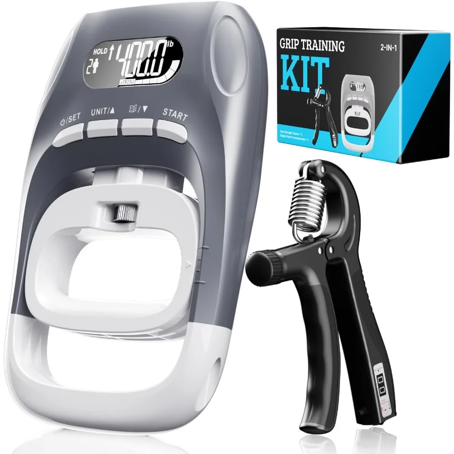 Electronic Grip Strength Tester with Adjustable Hand Gripper 400lbs/180kg Digital Display for Rehab Fitness Home Gym Training i
Electronic Grip Strength Tester with Adjustable Hand Gripper 400lbs/180kg Digital Display for Rehab Fitness Home Gym Training i