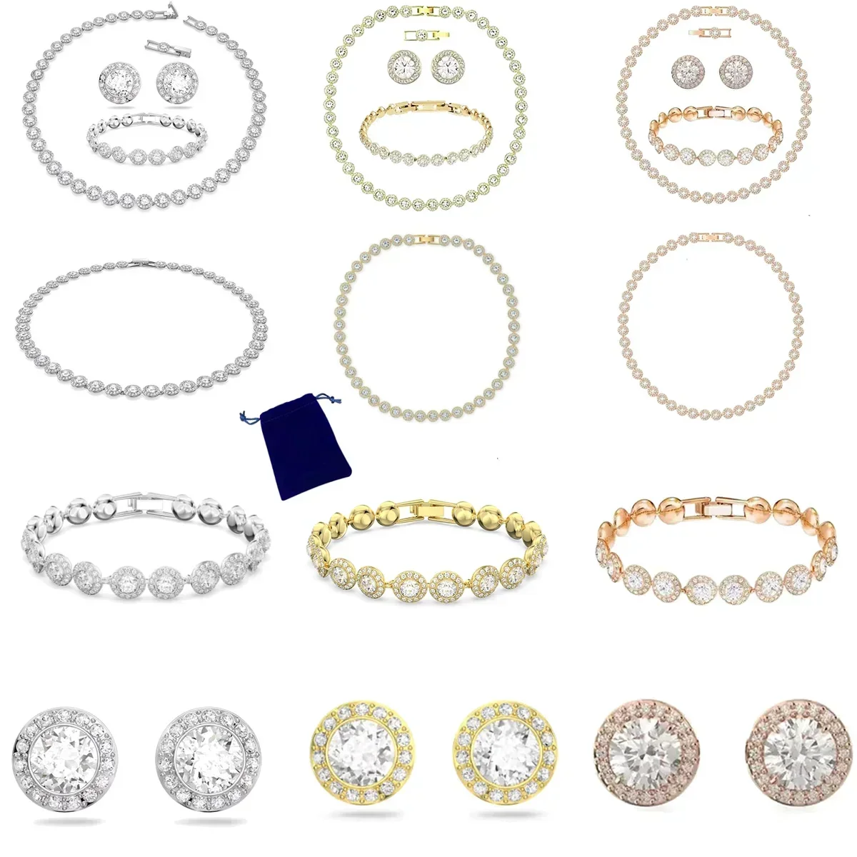 High Quality Classic Luxury Necklace Bracelet Earrings Una Angelic Set
High Quality Classic Luxury Necklace Bracelet Earrings Una Angelic Set