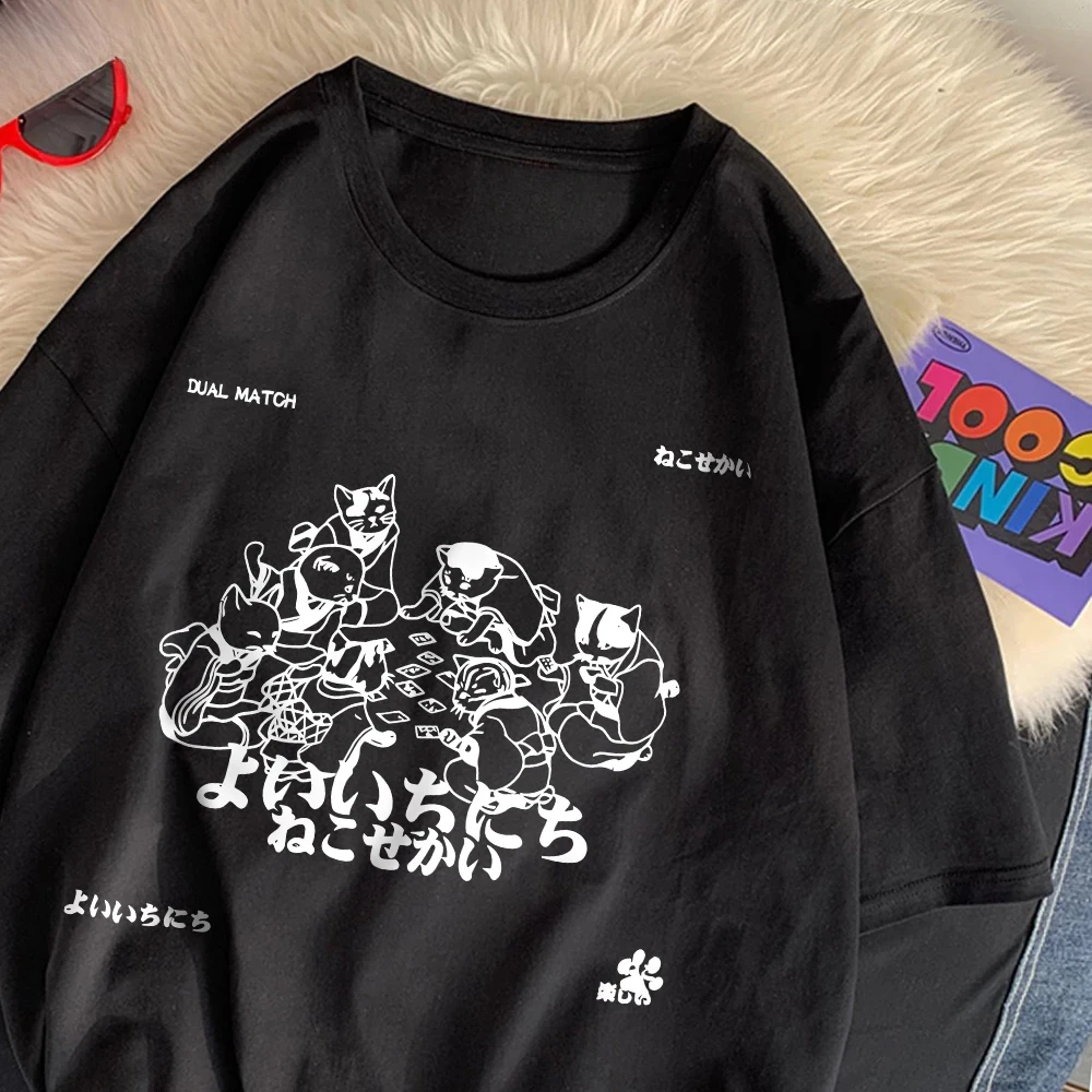 Женские футболки в японском стиле Харадзюку с принтом кошек, с коротким рукавом и круглым вырезом, летняя женская одежда больших размеров, дышащие топы
Женские футболки в японском стиле Харадзюку с принтом кошек, с коротким рукавом и круглым вырезом, летняя женская одежда больших размеров, дышащие топы