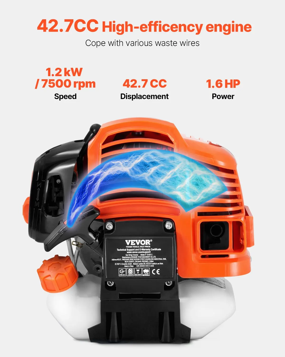 String Trimmer, 42.7CC 2-Stroke, Gas Powered Weed Wacker, 16.9' Cordless Grass Trimmer, Multi-Functional Lawn Edger With
String Trimmer, 42.7CC 2-Stroke, Gas Powered Weed Wacker, 16.9' Cordless Grass Trimmer, Multi-Functional Lawn Edger With