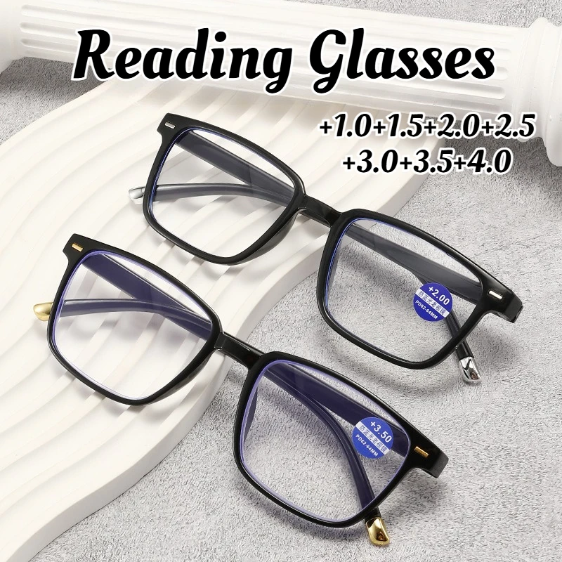 Neutral Fashion New Arrival HD Reading Glasses Men's Classic Square Frame Blue Light Blocking Reading Glasses +2.5+3.0+3.5+4.0
Neutral Fashion New Arrival HD Reading Glasses Men's Classic Square Frame Blue Light Blocking Reading Glasses +2.5+3.0+3.5+4.0