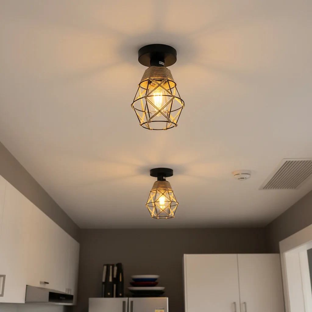Ceiling Light E27 Iron Lamp Body Indoor Lighting Lights For Aisle Bedroom Vintage Ceiling Metal Cage Fixture Lights 110-240V
Ceiling Light E27 Iron Lamp Body Indoor Lighting Lights For Aisle Bedroom Vintage Ceiling Metal Cage Fixture Lights 110-240V