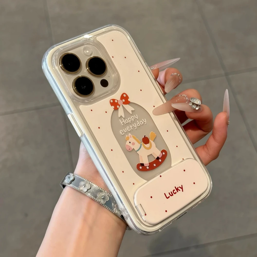 For iPhone 17 Pro Max 16 15 14 Promax Cute Pony Fold Mirror Holder Case, Lovely Horse All-inclusive Shockproof Protective Cover
For iPhone 17 Pro Max 16 15 14 Promax Cute Pony Fold Mirror Holder Case, Lovely Horse All-inclusive Shockproof Protective Cover