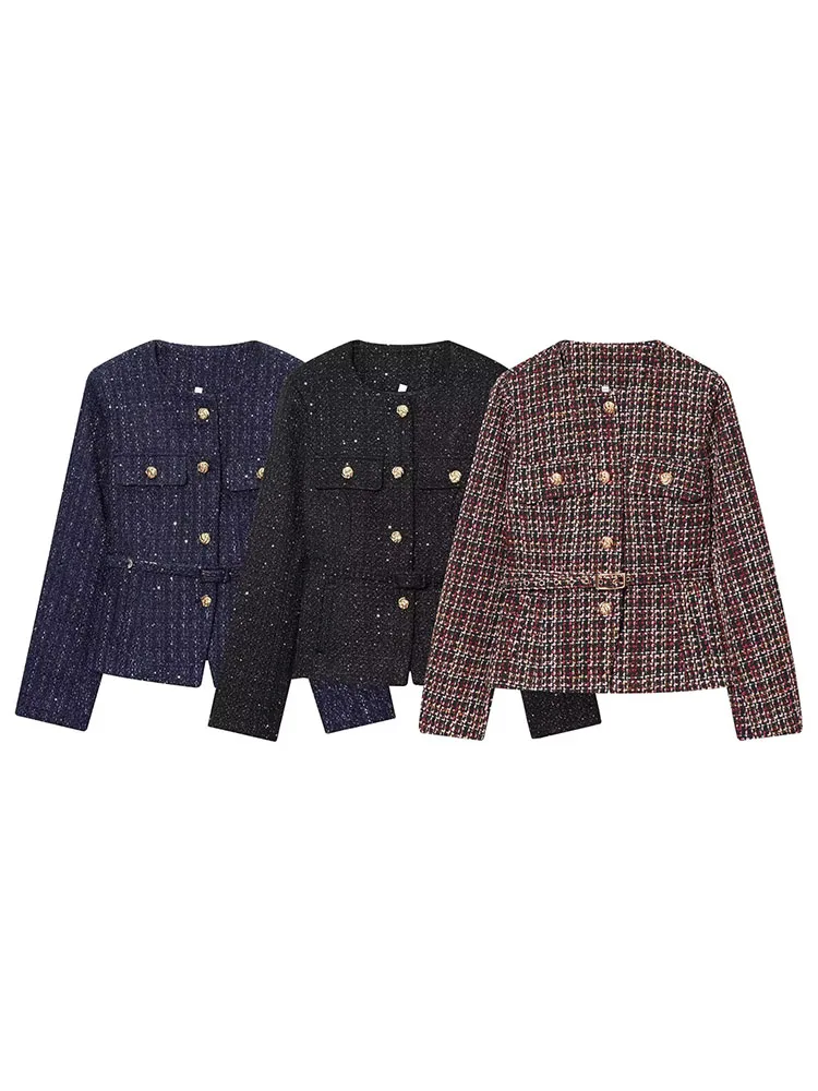 Autumn and Winter New Women's Fashion Versatile Gold Woolen Glitter Long Sleeve Jacket
Autumn and Winter New Women's Fashion Versatile Gold Woolen Glitter Long Sleeve Jacket