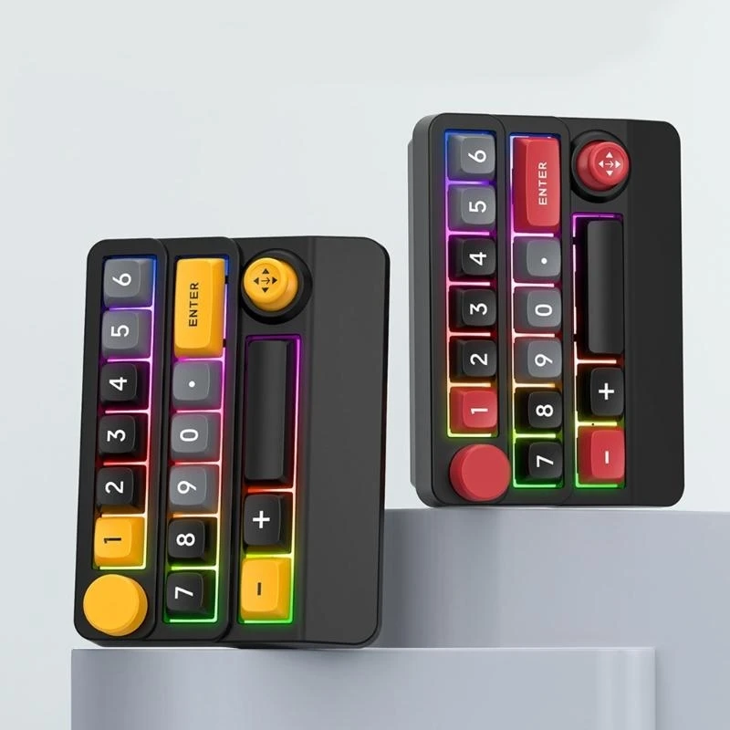 Wireless Mechanical Gaming Keyboard With Joystick And Knob Designing 15Keys Mini Kepad with Color Lighting D2RC
Wireless Mechanical Gaming Keyboard With Joystick And Knob Designing 15Keys Mini Kepad with Color Lighting D2RC