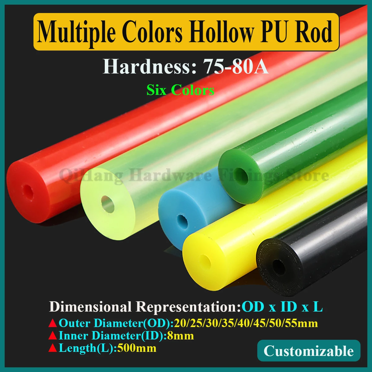 500mm Length Multiple Colors Hollow PU Polyurethane Rod Beef Tendon Elastic Stretch Sticks Plastic Rod OD 20/25/30/35-55mm
500mm Length Multiple Colors Hollow PU Polyurethane Rod Beef Tendon Elastic Stretch Sticks Plastic Rod OD 20/25/30/35-55mm