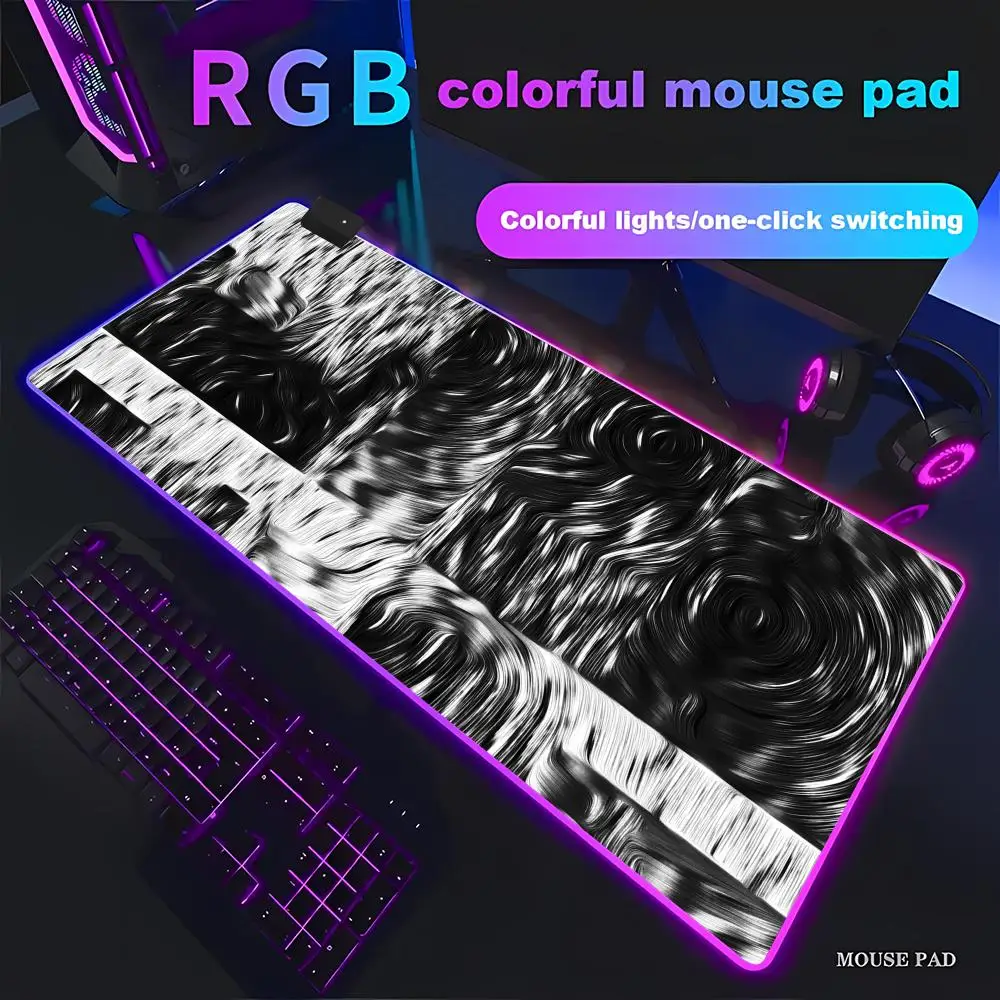 HYBXAXC Large Gaming Mouse Pad Black White Swirl Abstract Art Non Slip Desk Mat RGB HD Gamer Large LED Light Computer Non-slip
HYBXAXC Large Gaming Mouse Pad Black White Swirl Abstract Art Non Slip Desk Mat RGB HD Gamer Large LED Light Computer Non-slip