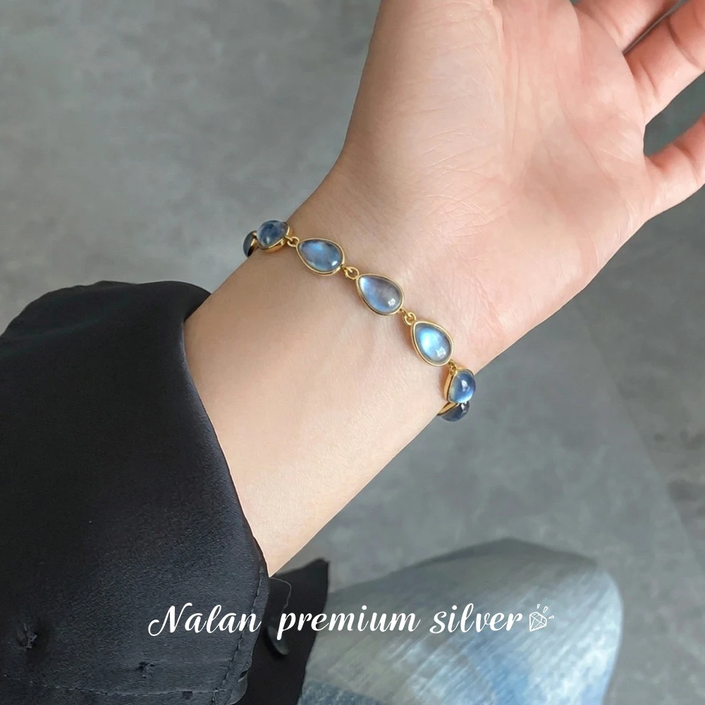 Sterling Silver 925 Bracelet Aquamarine Water Droplet Women Jewelry Femme Women's Hand Bracelets Trend 2026 Mothers Day Gift
Sterling Silver 925 Bracelet Aquamarine Water Droplet Women Jewelry Femme Women's Hand Bracelets Trend 2026 Mothers Day Gift