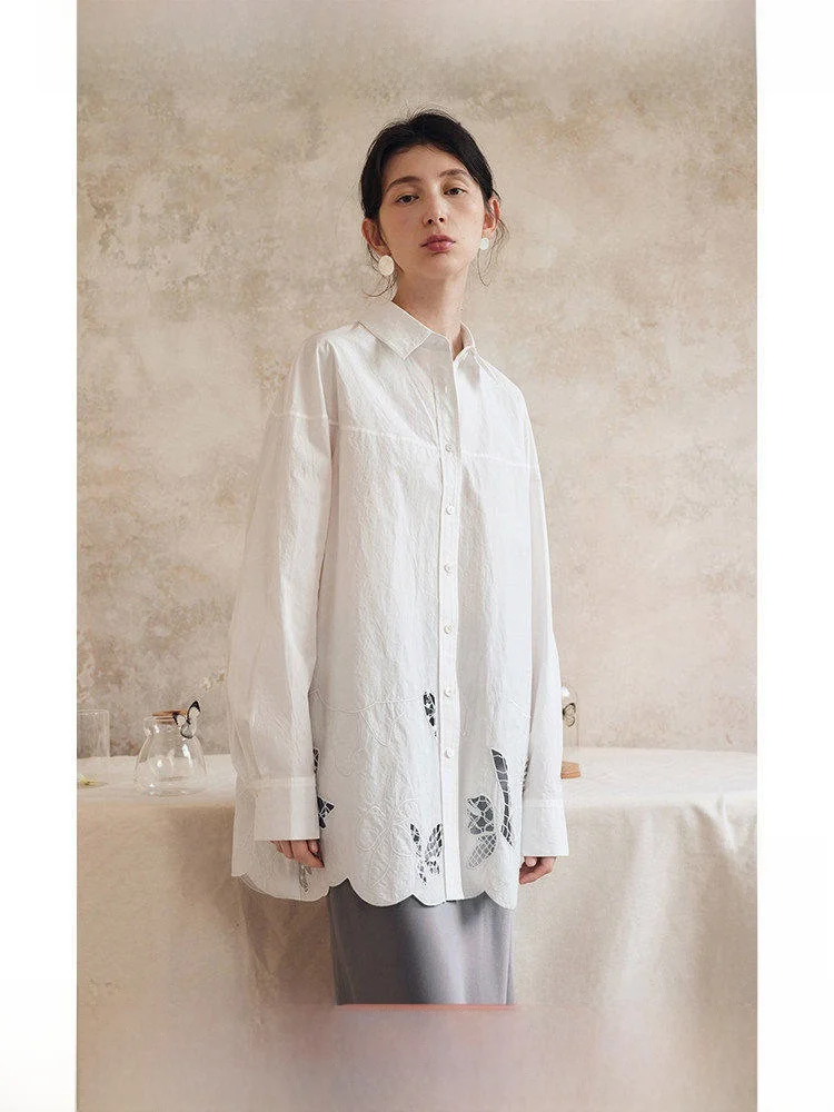 Ltyp Original Long Velvet Cotton Embroidered Shirt Hollow Design Women's Summer Casual Loose Fit Pure Cotton Long Sleeve
Ltyp Original Long Velvet Cotton Embroidered Shirt Hollow Design Women's Summer Casual Loose Fit Pure Cotton Long Sleeve