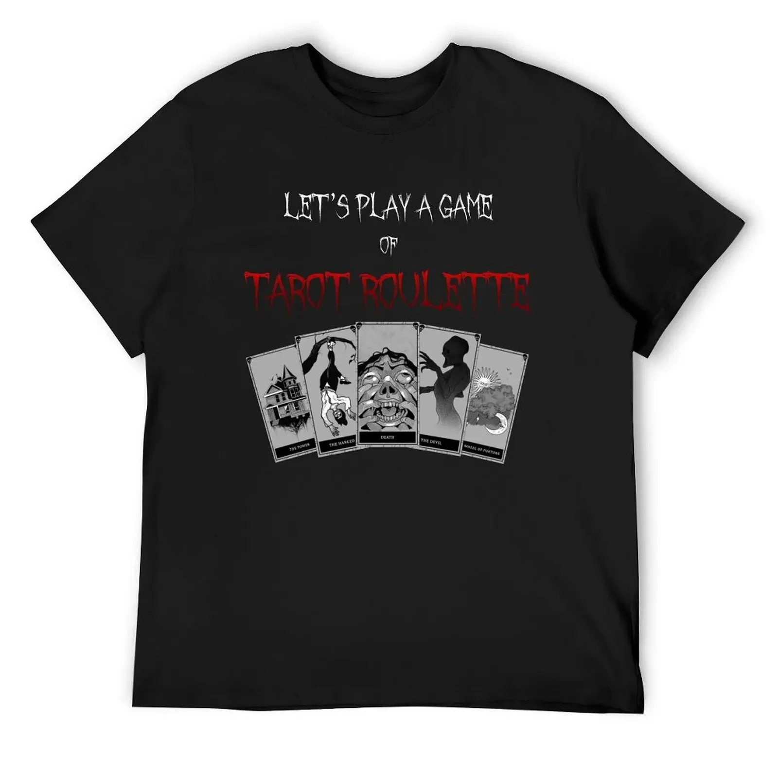 Phasmophobia Tarot Roullete T-Shirt Personalized t-shirt man clothes plus size tops rapper graphic tees fitted t shirts for men
Phasmophobia Tarot Roullete T-Shirt Personalized t-shirt man clothes plus size tops rapper graphic tees fitted t shirts for men