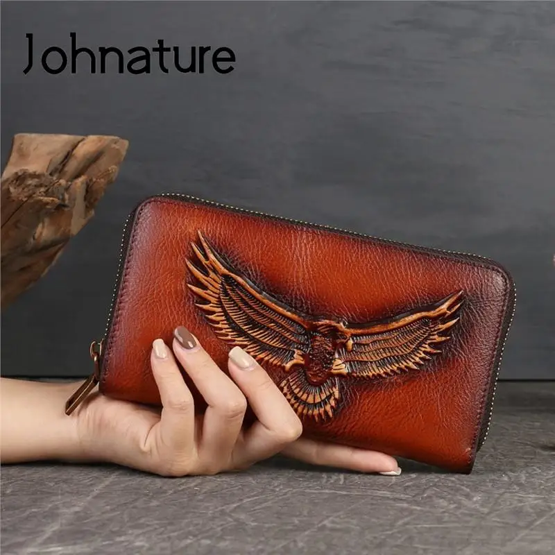 Johnature 2024 New Retro Embossed Genuine Leather Wallets Women Natural Cowhide Wallet Card Holder Handmade Long Purse
Johnature 2024 New Retro Embossed Genuine Leather Wallets Women Natural Cowhide Wallet Card Holder Handmade Long Purse