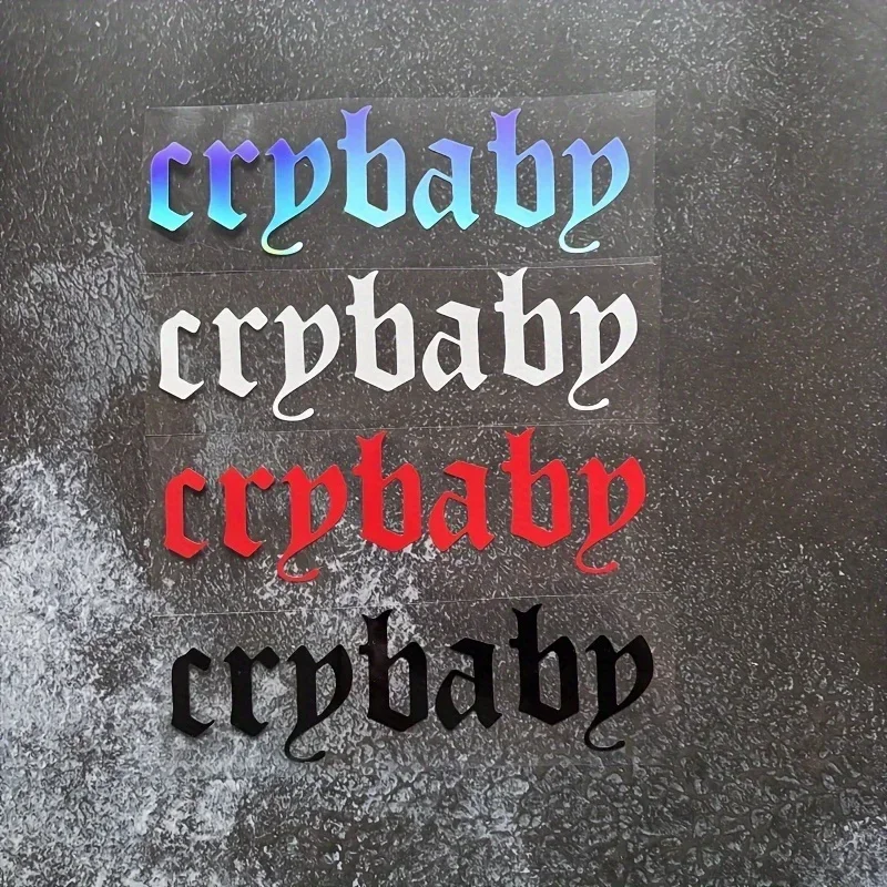1CP Уникальная автомобильная наклейка с готическим шрифтом «Crybaby», аксессуар в темном стиле для автомобиля, сделайте ваш автомобиль с помощью этой смелой наклейки
1CP Уникальная автомобильная наклейка с готическим шрифтом «Crybaby», аксессуар в темном стиле для автомобиля, сделайте ваш автомобиль с помощью этой смелой наклейки
