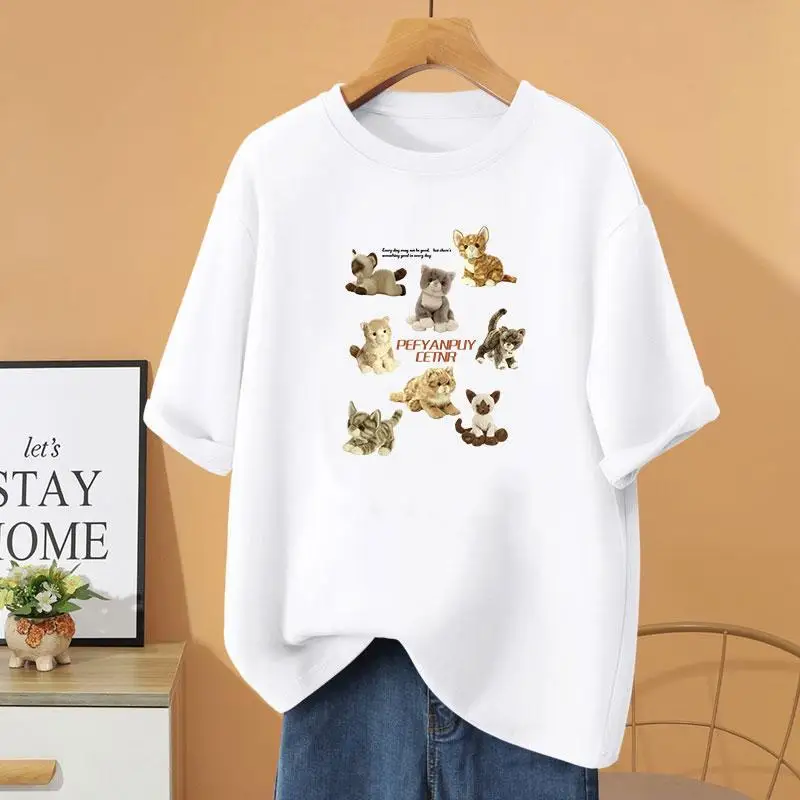 Summer Cartoon Printed Basic Pullovers, 100% Cotton Loose Casual O-neck Short Sleeve Top Tee, Women Clothing Fashion T-shirt
Summer Cartoon Printed Basic Pullovers, 100% Cotton Loose Casual O-neck Short Sleeve Top Tee, Women Clothing Fashion T-shirt