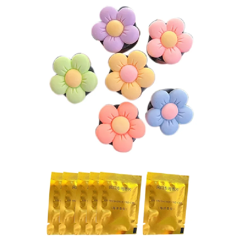 6Pcs Cute Flower Aromatherapy Car Air Outlet Decoration Perfume Clip Air Freshener Colorful Flower Trim Car Accessories
6Pcs Cute Flower Aromatherapy Car Air Outlet Decoration Perfume Clip Air Freshener Colorful Flower Trim Car Accessories