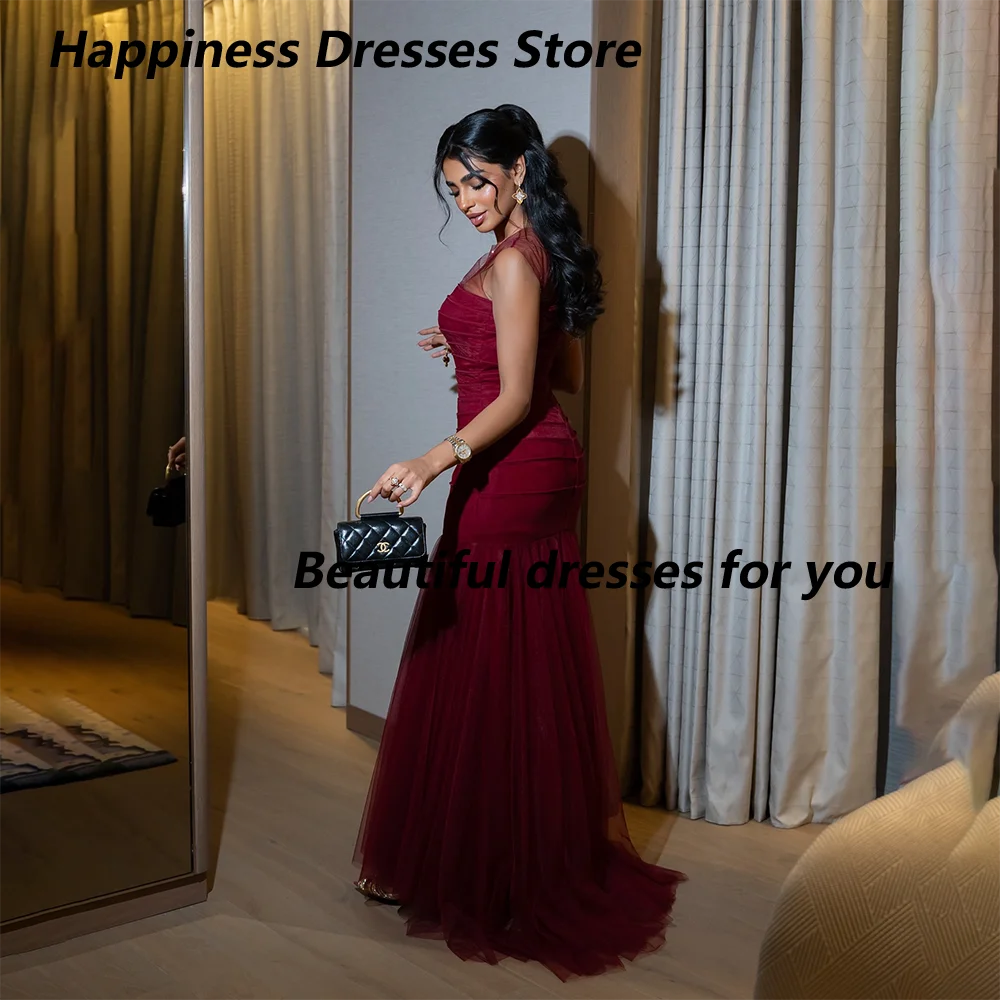 Burgundy Evening Dresses for Women 2025 O-Neck Sleeveless Modest Evening Gowns Tulle Long Mermaid Party Dress Customized
Burgundy Evening Dresses for Women 2025 O-Neck Sleeveless Modest Evening Gowns Tulle Long Mermaid Party Dress Customized