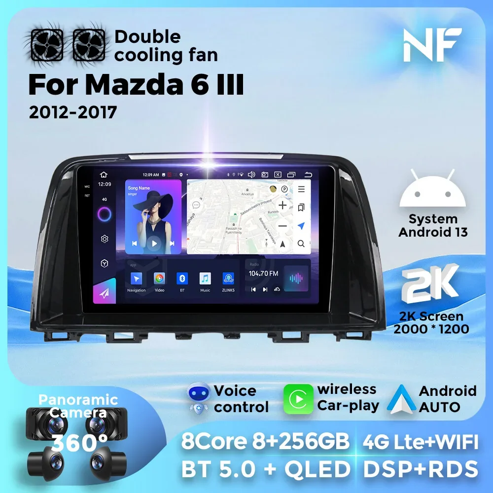 9-дюймовый автомобильный радиоприемник Android 13 для Mazda 6 Atenza 3 GJ 2012-2017, мультимедийный плеер, навигация, GPS для беспроводного Carplay Auto BT5.0
9-дюймовый автомобильный радиоприемник Android 13 для Mazda 6 Atenza 3 GJ 2012-2017, мультимедийный плеер, навигация, GPS для беспроводного Carplay Auto BT5.0