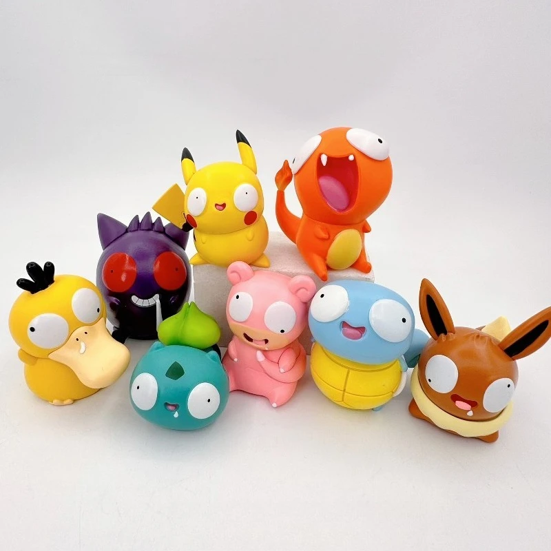 Новые забавные фигурки покемонов: кавайные фигурки с большими глазами — Сквиртл, Чармандер, Бульбазавр. Милые настольные украшения, игрушки, подарки для детей.
Новые забавные фигурки покемонов: кавайные фигурки с большими глазами — Сквиртл, Чармандер, Бульбазавр. Милые настольные украшения, игрушки, подарки для детей.