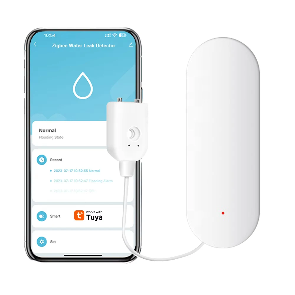 Tuya WiFi Water Leakage Sensor Smart Home Water Leakage Detector Flood Alert Overflow Security Protection
Tuya WiFi Water Leakage Sensor Smart Home Water Leakage Detector Flood Alert Overflow Security Protection