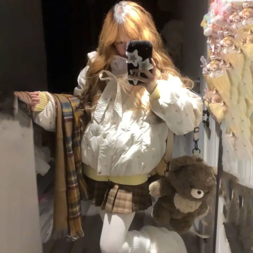 Japan College Style Love Polka Dot Bow Short Cotton Jacket For Women Winter New Hooded Bread Coat Cotton Jacket
Japan College Style Love Polka Dot Bow Short Cotton Jacket For Women Winter New Hooded Bread Coat Cotton Jacket