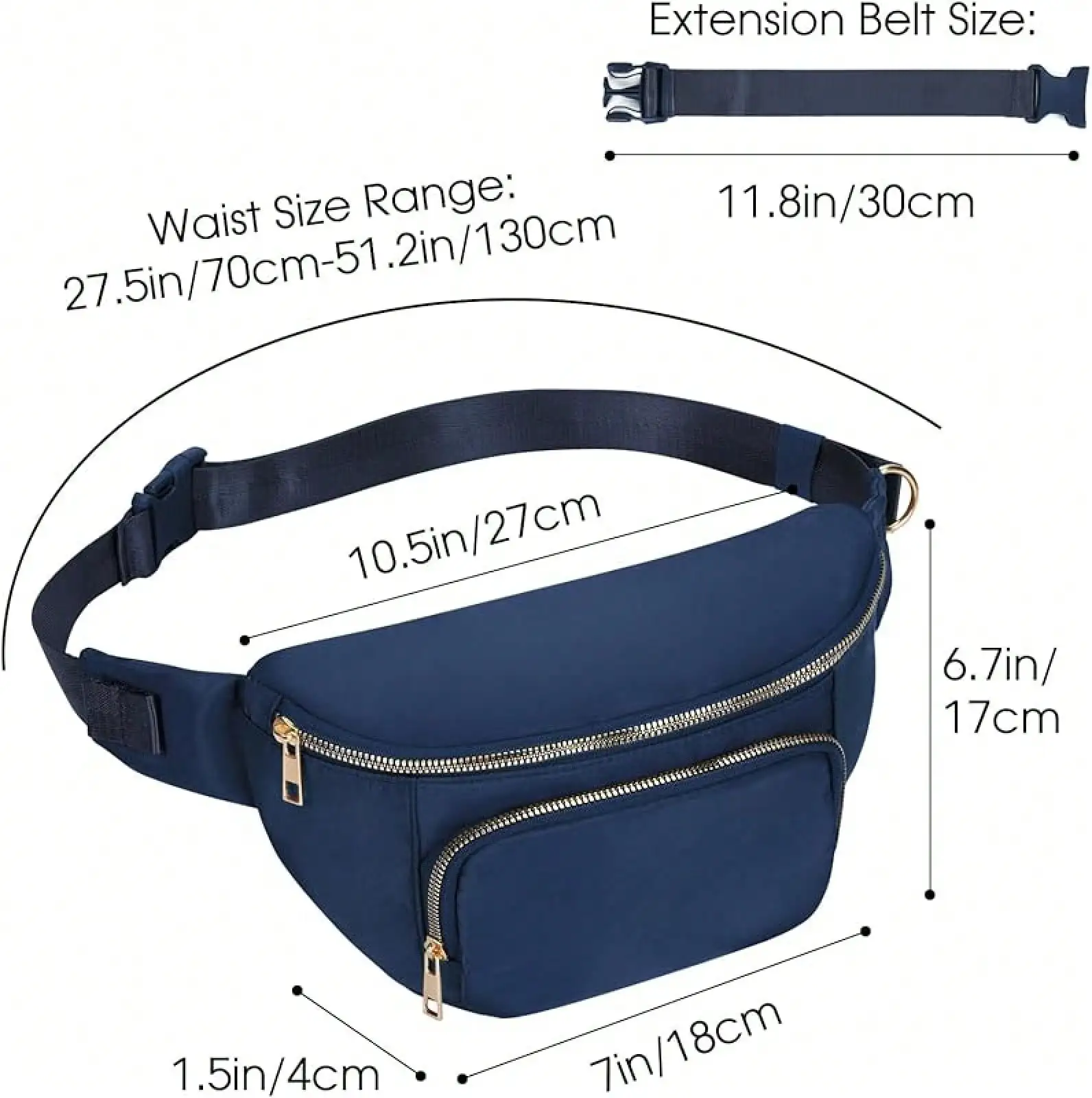 Women's Fashion Fanny Packs, Large Waist Bags With Extension Belt, Crossbody Bags Travel, Walking, Running, Hiking - Beige
Women's Fashion Fanny Packs, Large Waist Bags With Extension Belt, Crossbody Bags Travel, Walking, Running, Hiking - Beige