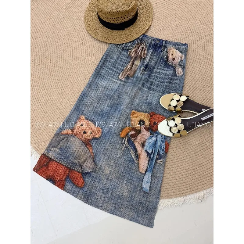 Miyake Pleated 2026 Spring/Summer New Original Printed Skirt Imitation Denim Bear Flower Skirt Casual Korean Style Women Pleat
Miyake Pleated 2026 Spring/Summer New Original Printed Skirt Imitation Denim Bear Flower Skirt Casual Korean Style Women Pleat
