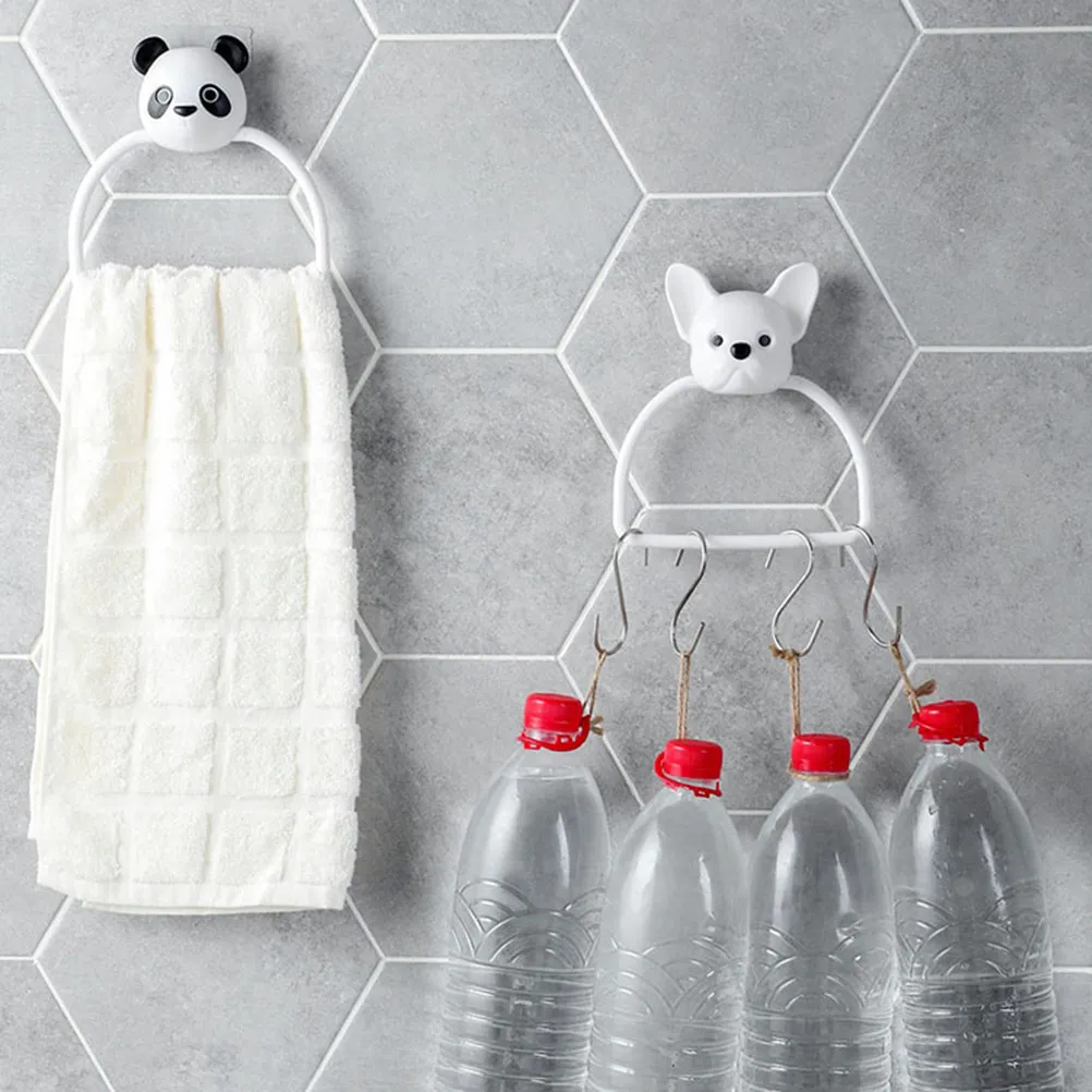 2Pcs Cartoon Rotatable Adhesive Towel Ring Rack Animal Head Towel Holder for Bathroom Kitchen Home
2Pcs Cartoon Rotatable Adhesive Towel Ring Rack Animal Head Towel Holder for Bathroom Kitchen Home