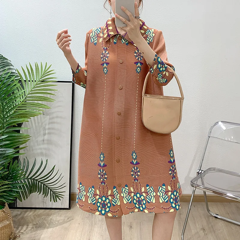 Miyake Long Pleated Trench Coat Women's Spring and Summer Simple Solid Color Loose Casual and Thin Pleated Cardigan Dress
Miyake Long Pleated Trench Coat Women's Spring and Summer Simple Solid Color Loose Casual and Thin Pleated Cardigan Dress
