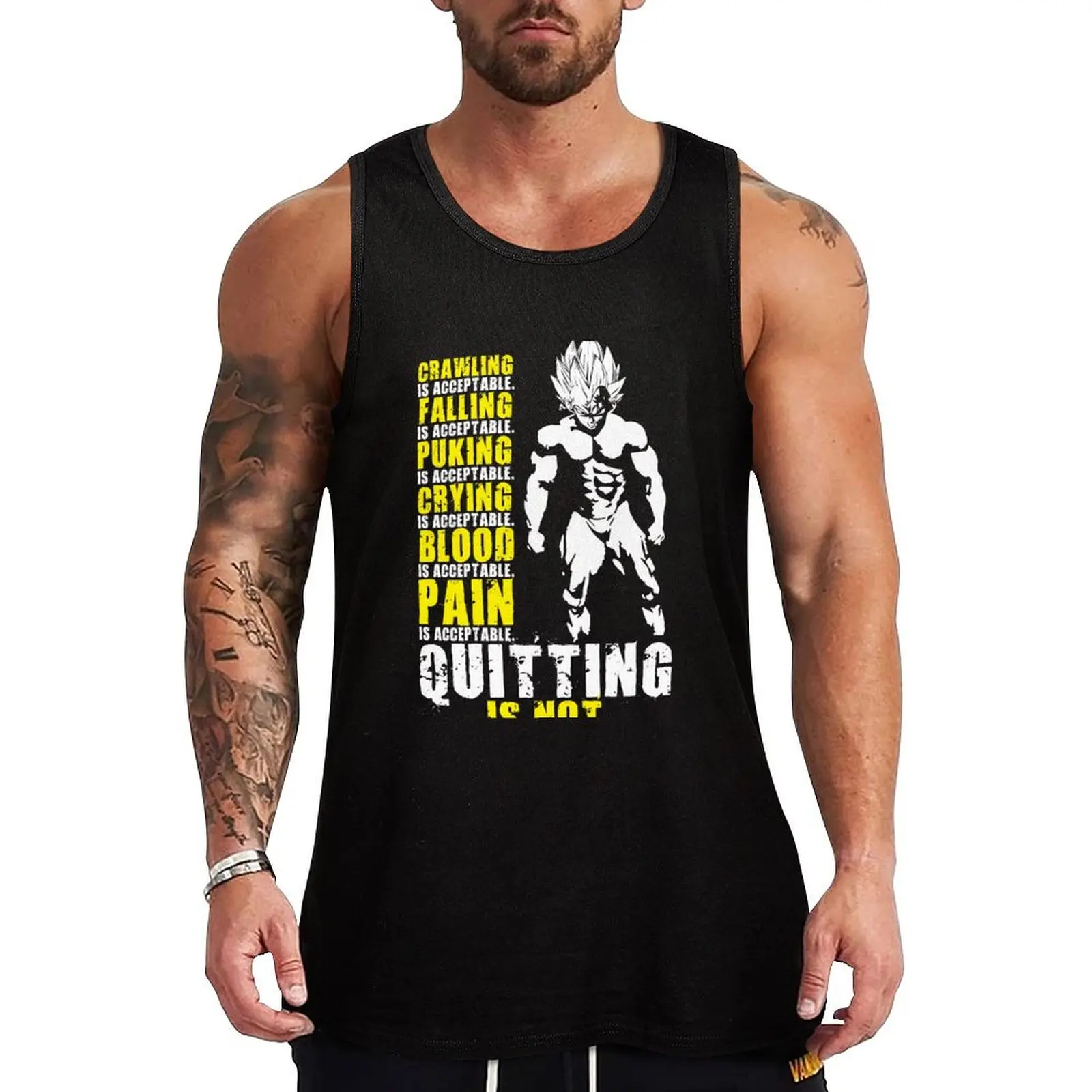 Quitting Is Not Acceptable - Anime Gym Motivational Tank Top bodybuilding t shirt Male vest
Quitting Is Not Acceptable - Anime Gym Motivational Tank Top bodybuilding t shirt Male vest