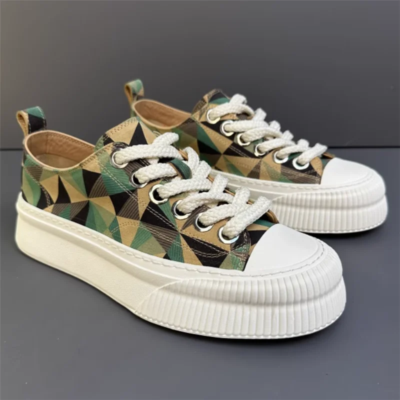 New Fashionable Camouflage Men Casual Shoes Thick Sole Genuine Leather Board Shoe
New Fashionable Camouflage Men Casual Shoes Thick Sole Genuine Leather Board Shoe