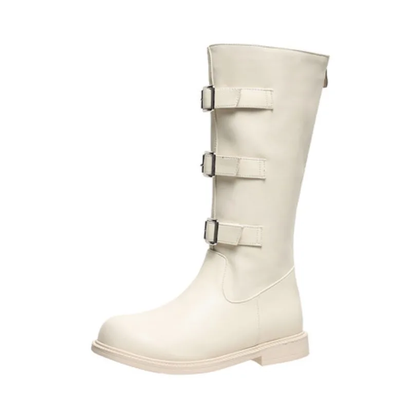 Female Mid Calf Boots 2cm Low Heels Round Toe Back Zipper Belt Buckles Small Size 31 32 33 Girls Daily Bota
Female Mid Calf Boots 2cm Low Heels Round Toe Back Zipper Belt Buckles Small Size 31 32 33 Girls Daily Bota