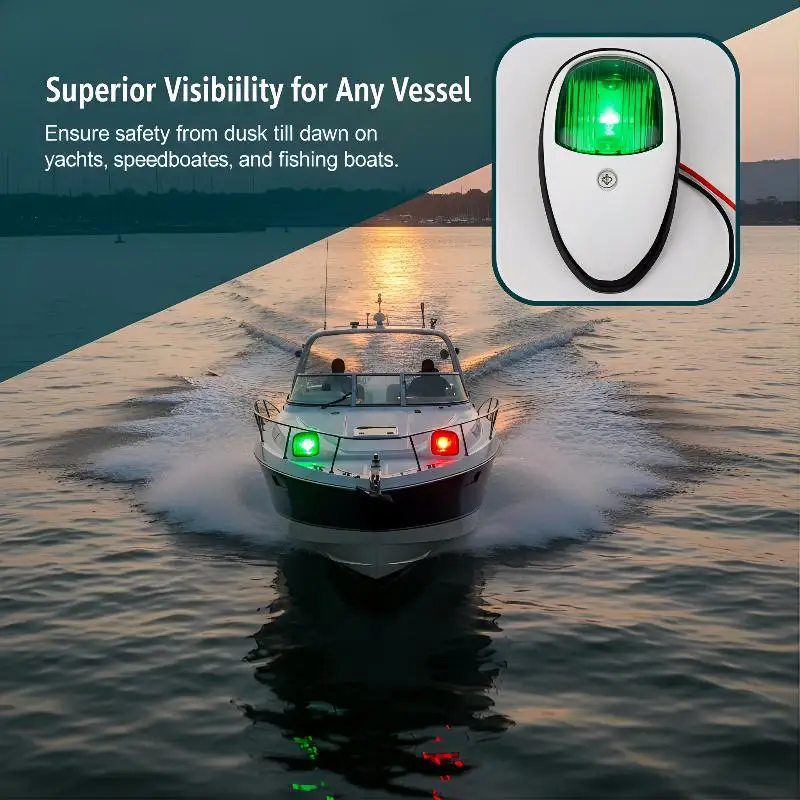 Yacht 12V LED Waterproof Sounding Light Red and Green Marine Lamp for Night Safety Boat
Yacht 12V LED Waterproof Sounding Light Red and Green Marine Lamp for Night Safety Boat