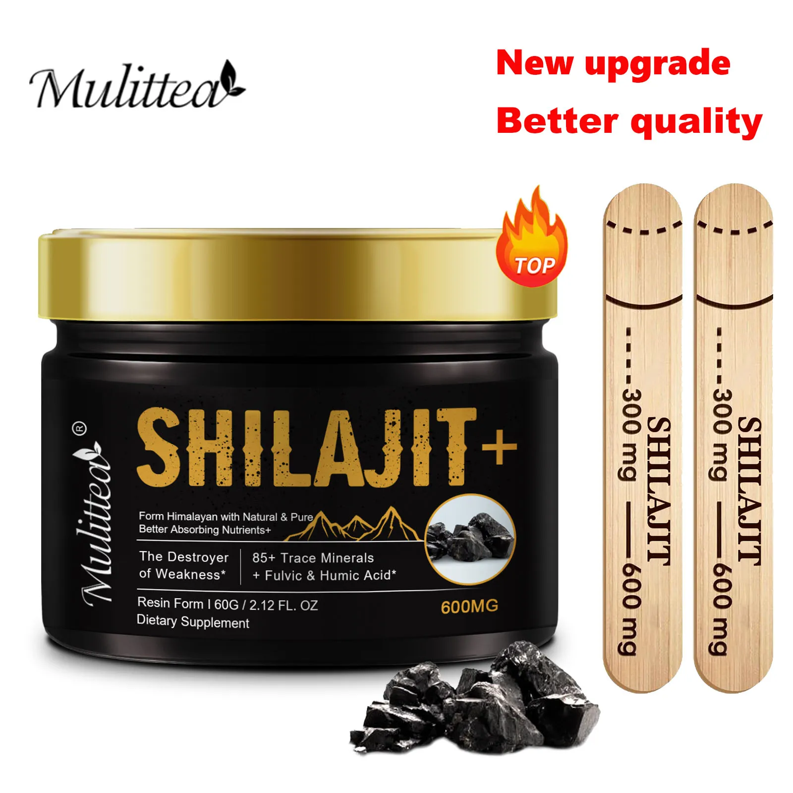 Mulittea Pure shilajits with 85+ Trace Minerals & Fulvic Acid Support Immune and Metabolic Health Brain Focus and Memory for Man
Mulittea Pure shilajits with 85+ Trace Minerals & Fulvic Acid Support Immune and Metabolic Health Brain Focus and Memory for Man