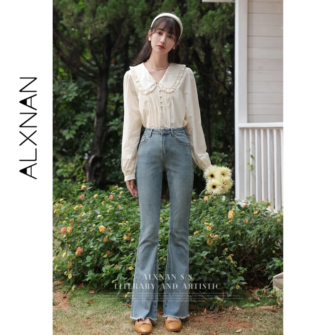 ALXNAN Light Blue Vintage Jeans for Women Fashion High Waist Flared Jeans 2026 Fall Casual Elegant Denim Pants Female LXN28866
ALXNAN Light Blue Vintage Jeans for Women Fashion High Waist Flared Jeans 2026 Fall Casual Elegant Denim Pants Female LXN28866