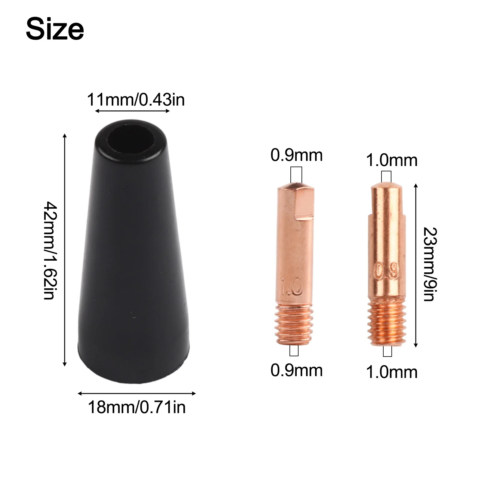 MIG Welding Tips Flux Core Kit 0.030 0.9mm Compatible With MIG Welding Torches Compatible With 14AK Improved Welding Performance
MIG Welding Tips Flux Core Kit 0.030 0.9mm Compatible With MIG Welding Torches Compatible With 14AK Improved Welding Performance