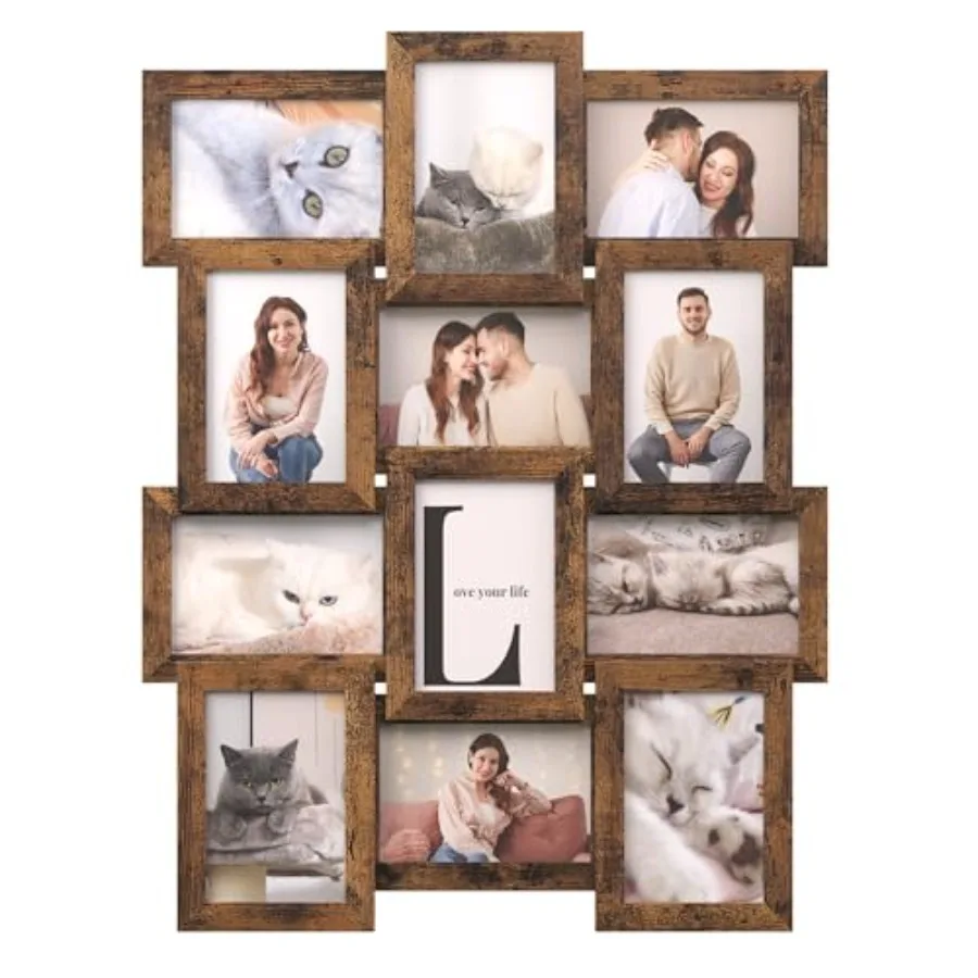 Collage Picture Frames, 4x6 for Wall Decor, Multi Family Photo for Gallery Decor, Hanging Display, Set of 12, URPF026X01
Collage Picture Frames, 4x6 for Wall Decor, Multi Family Photo for Gallery Decor, Hanging Display, Set of 12, URPF026X01