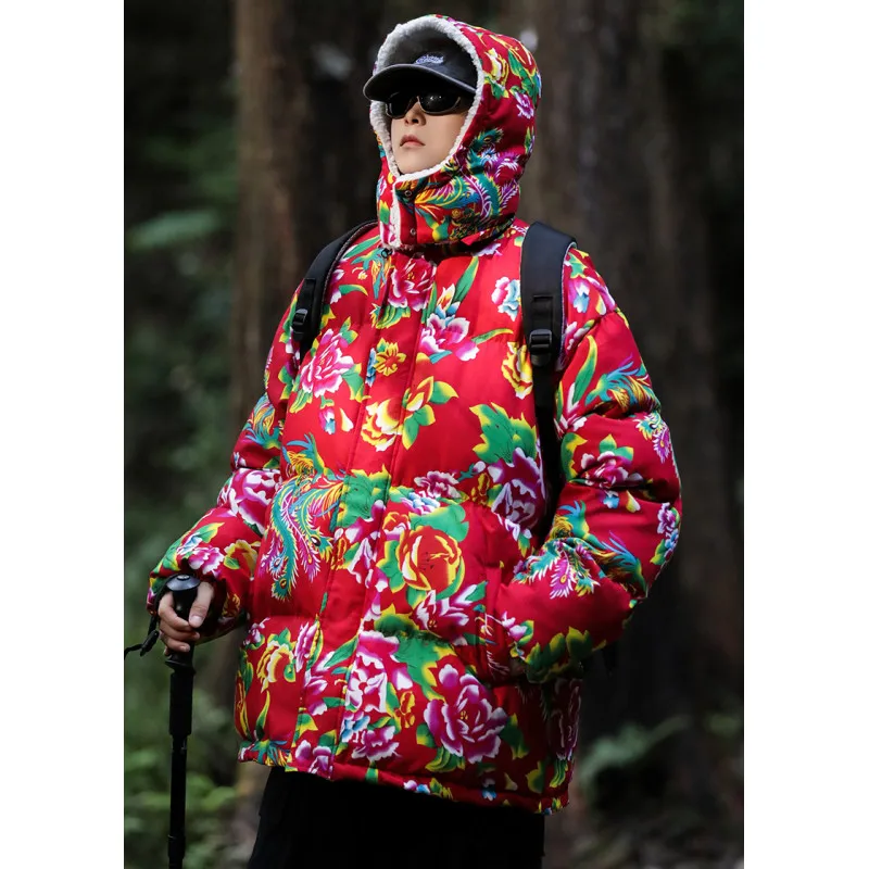 Thiened Lamb Fur Cotton Jaet Men's Women's Winter Coat Warmth Fluffy Inner Design Northeast China Large Flower Pattern
Thiened Lamb Fur Cotton Jaet Men's Women's Winter Coat Warmth Fluffy Inner Design Northeast China Large Flower Pattern